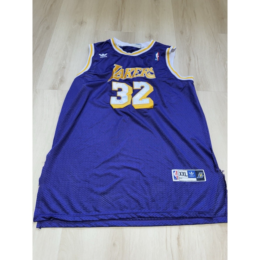 Adidas Lakers Magic Johnson #32 Purple Retro NBA Jersey Men's Size 2XL SEE NOTES